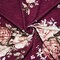 Deep Burgundy-Multi Poly Floral Printed Onion Skin Jersey Knit Fabric By the Yard